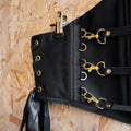 Black and Gold Underbust Corset with 3 Detachable Straps