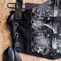 Spider Cobweb Underbust Corset with Crossed Detachable Straps
