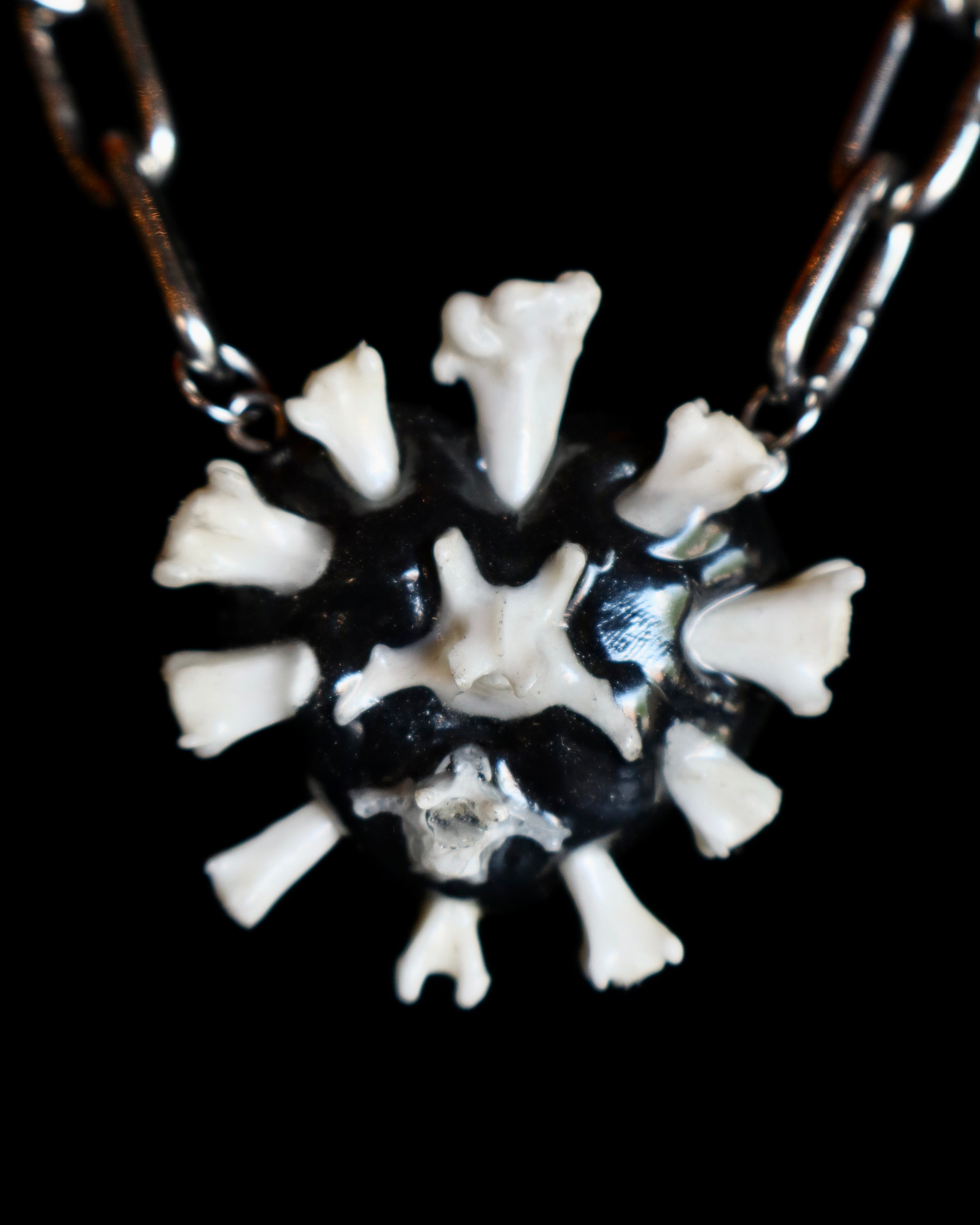 Foraged Bones Necklace on Steel Chain