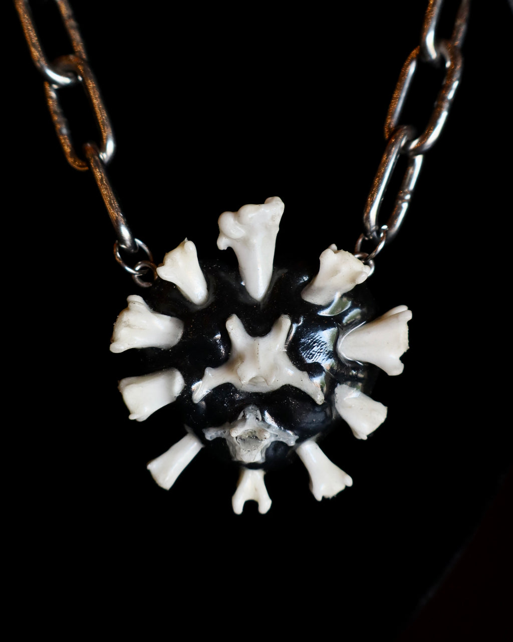 Foraged Bones Necklace on Steel Chain
