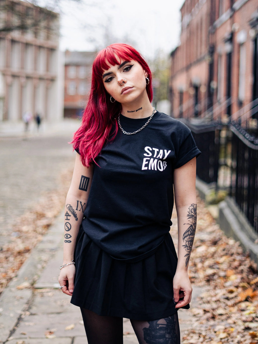 Stay Emo Black Bolt T-Shirt