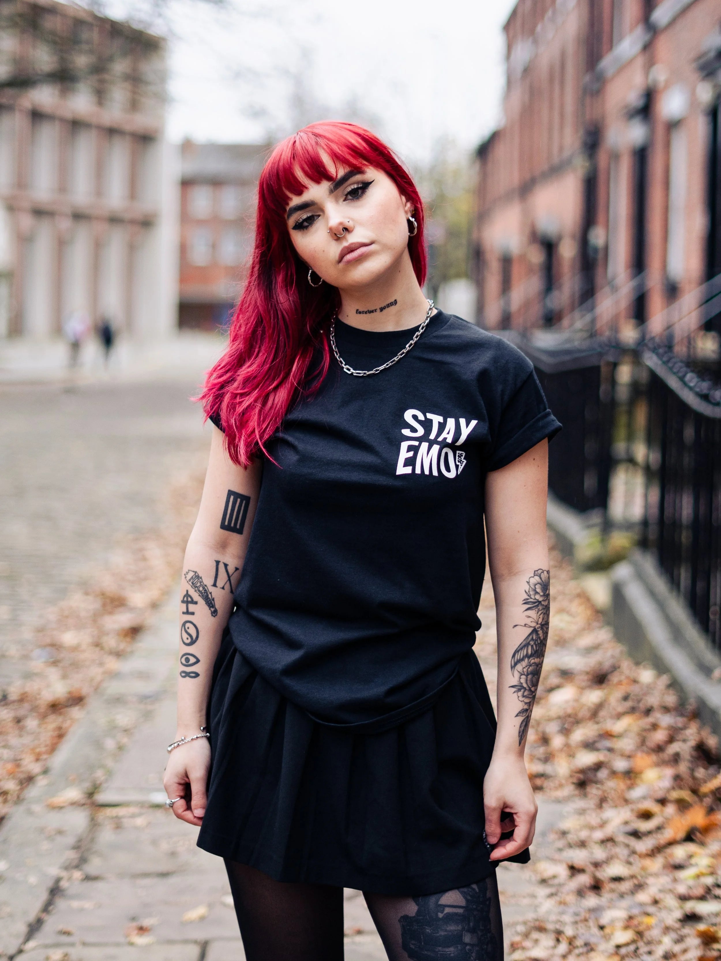 Stay Emo Black Bolt T-Shirt