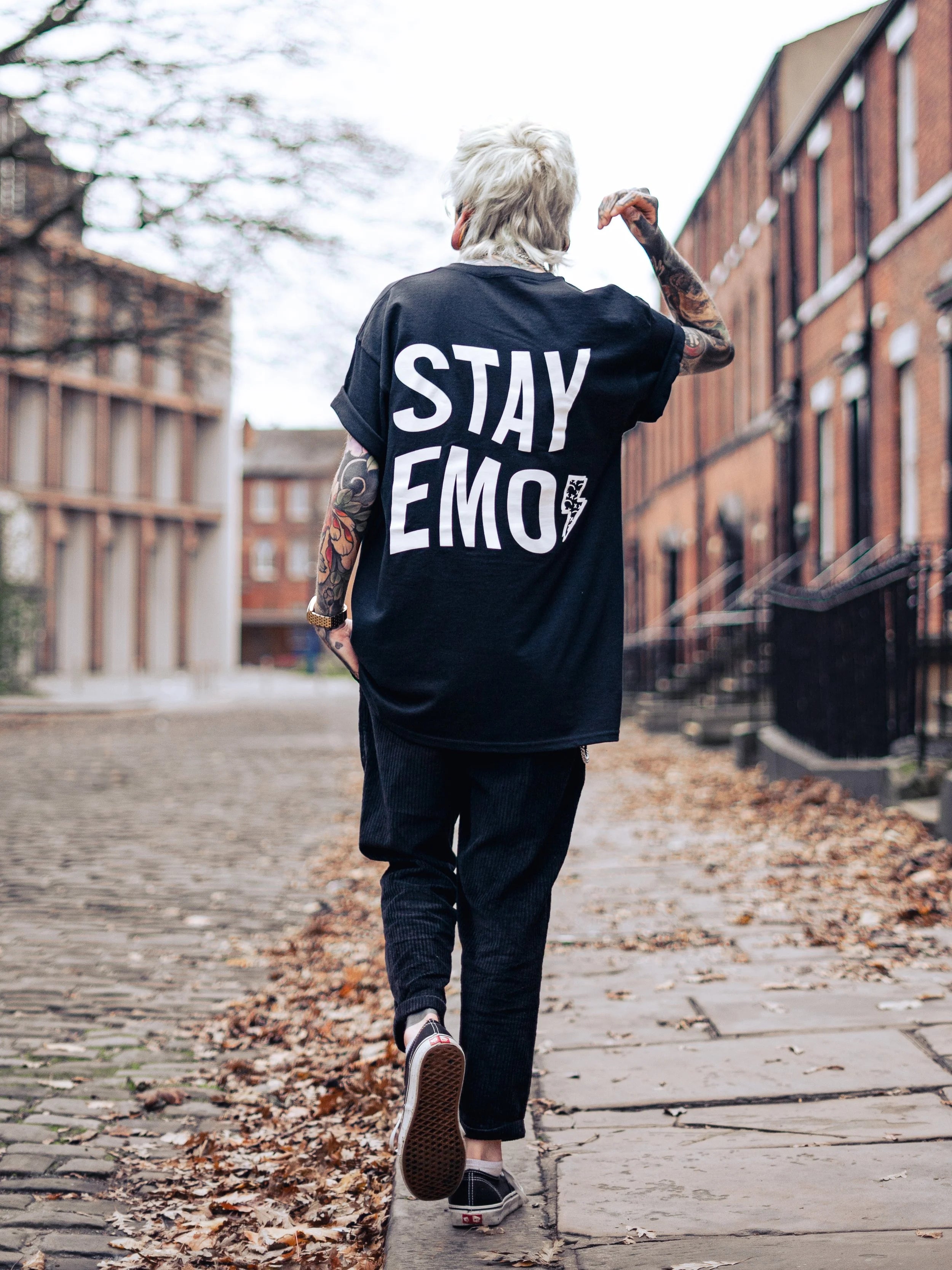 Stay Emo Black Bolt T-Shirt