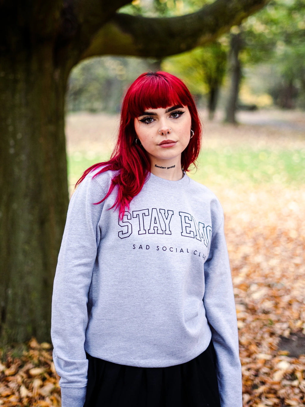 Stay Emo Grey Sweater