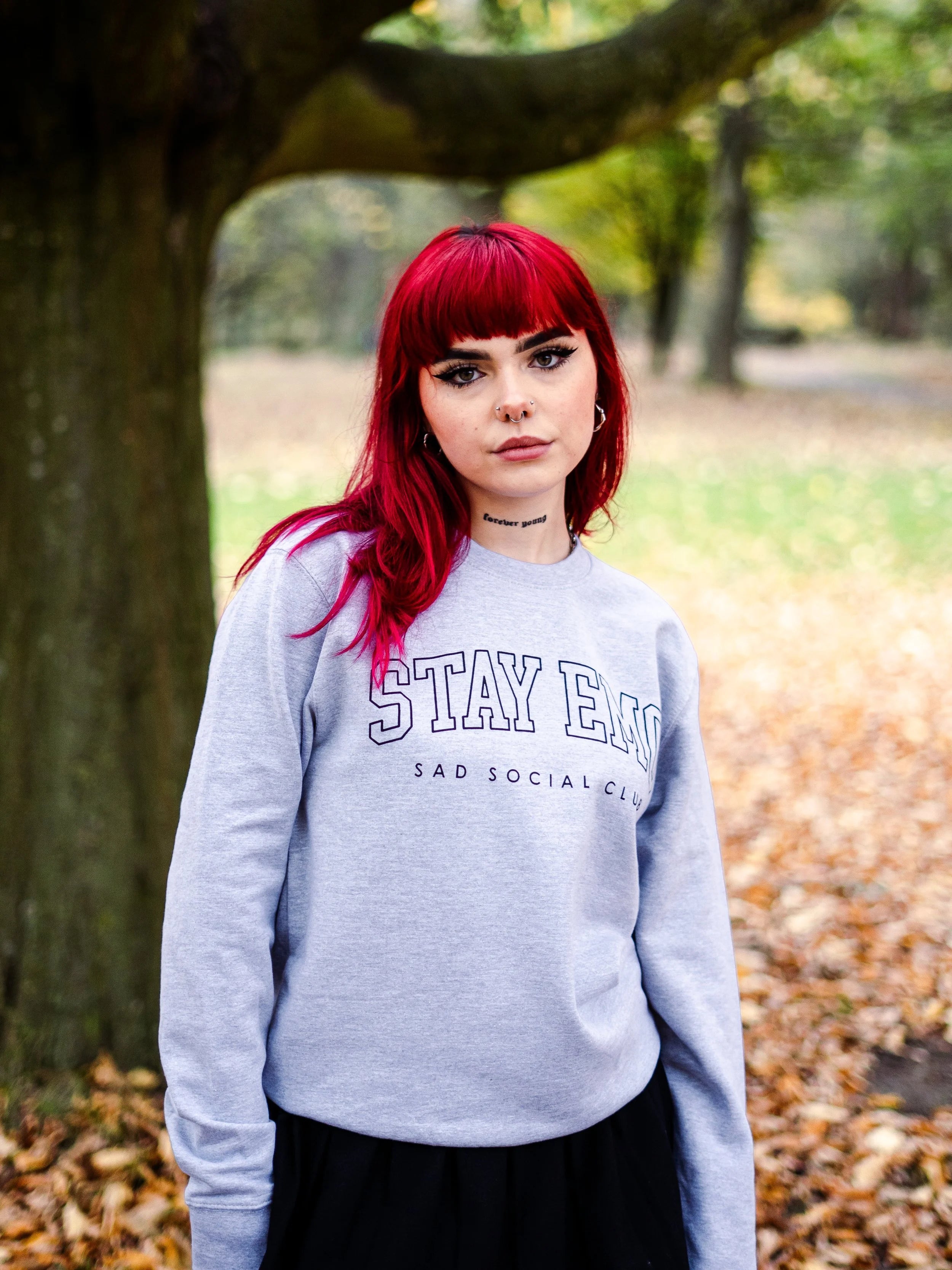 Stay Emo Grey Sweater