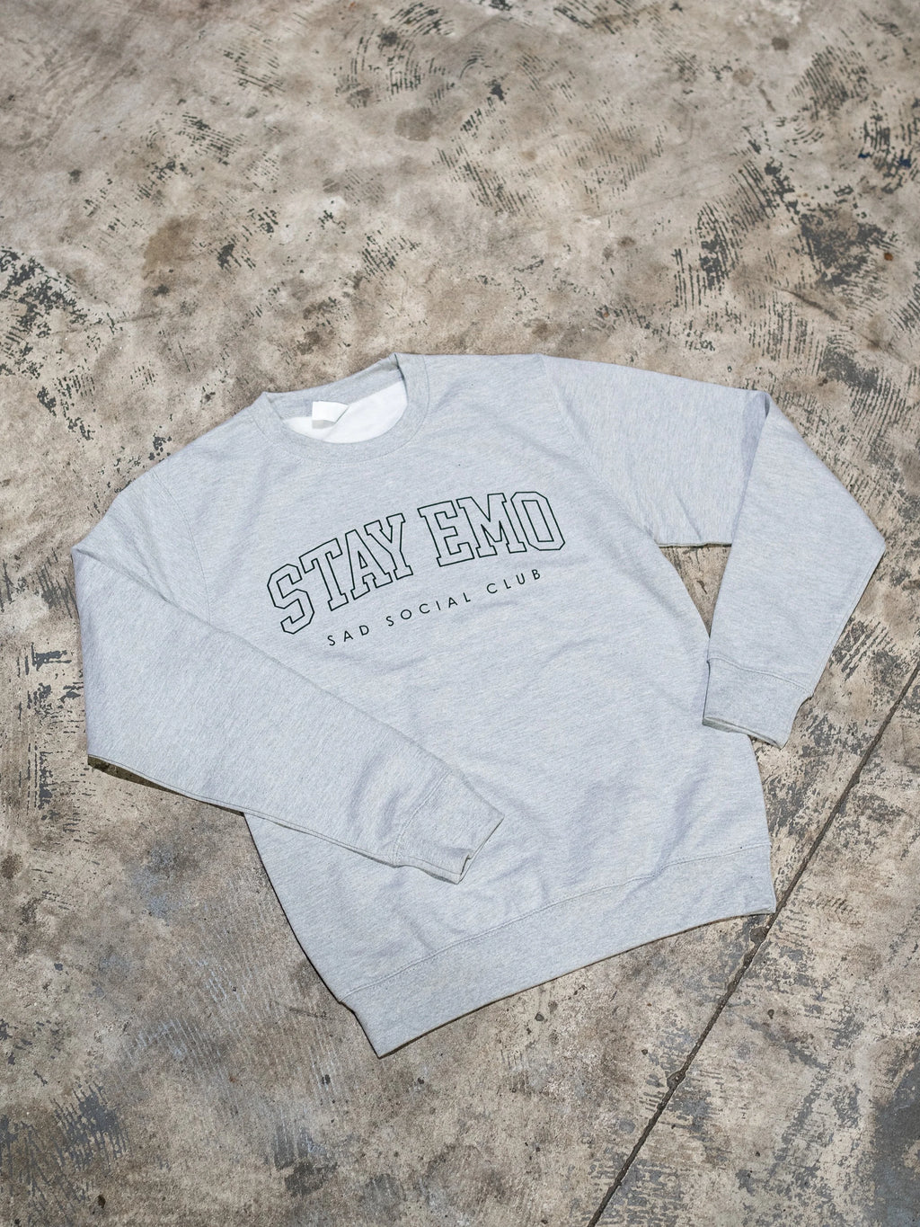 Stay Emo Grey Sweater
