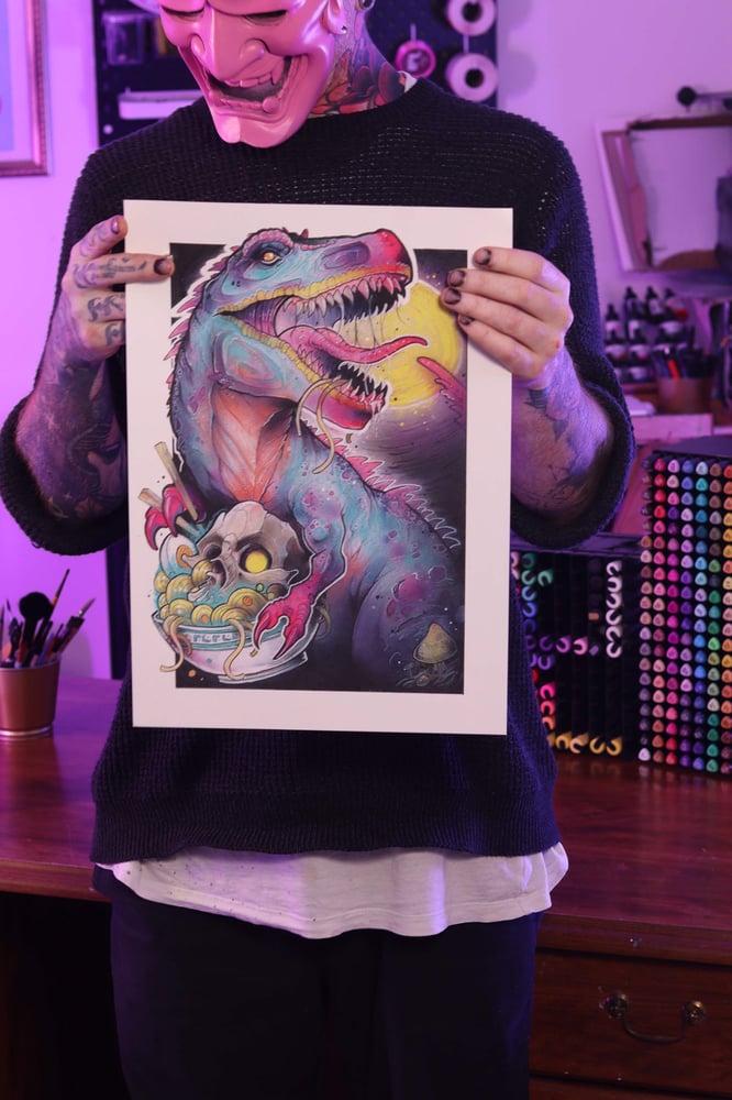 Noodle-Saur Art Print