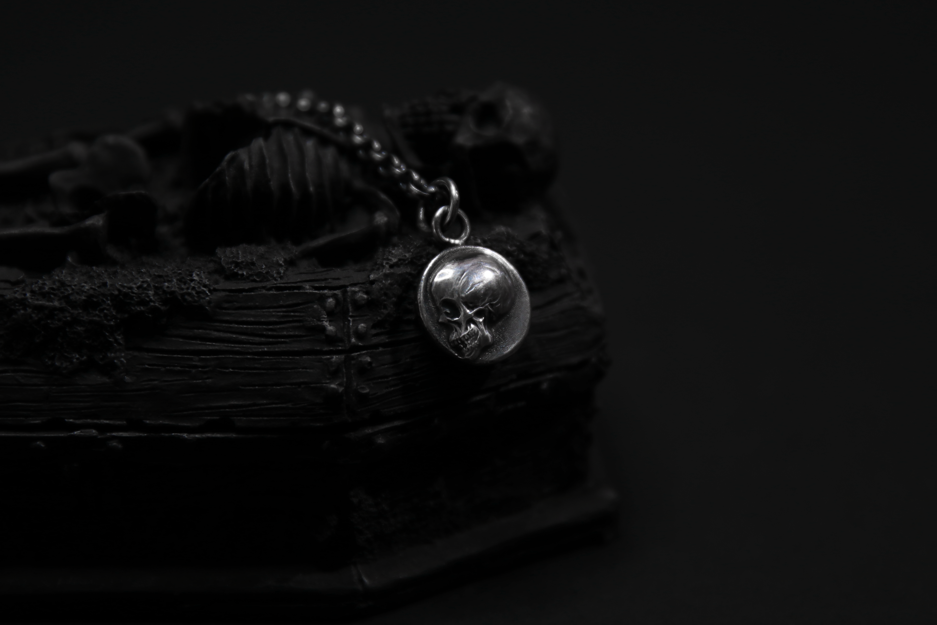 Sterling Silver Memento Mori Skull Pendant