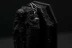 Tiny Sterling Silver Memento Mori Skull Pendant