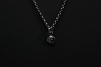 Tiny Sterling Silver Memento Mori Skull Pendant