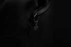 Sterling Silver Nosferatu Hoop Earrings