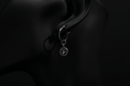 Sterling Silver Spider Textured Hoop Earrings