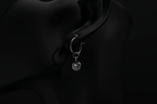 Sterling Silver Nosferatu Hoop Earrings