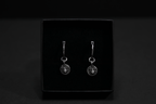 Sterling Silver Spider Textured Hoop Earrings