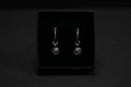 Sterling Silver Memento Mori Skull Hoop Earrings
