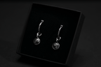 Sterling Silver Memento Mori Skull Hoop Earrings