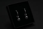 Sterling Silver Memento Mori Skull Hoop Earrings