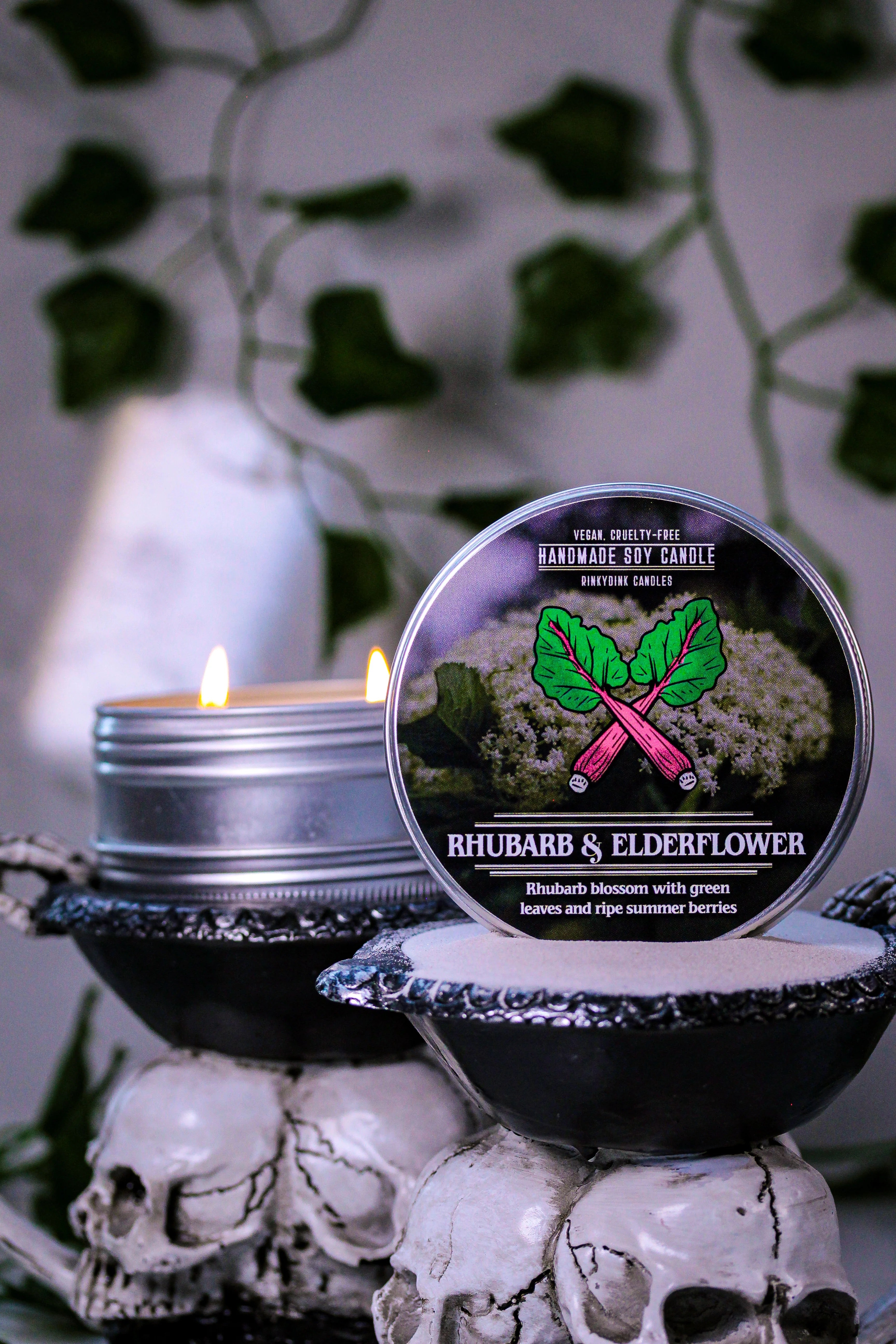 Rhubarb & Elderflower Scented Candle (VG)