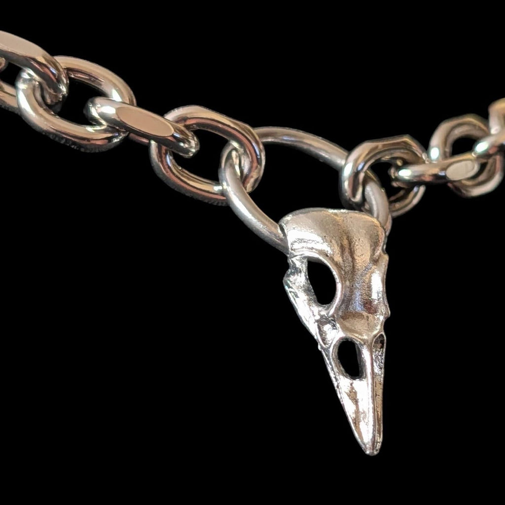 Raven Skull Pendant Necklace