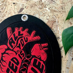 Red Anatomical Heart “All You Need Is Love” Felt Wall Hanging
