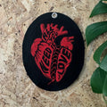 Red Anatomical Heart “All You Need Is Love” Felt Wall Hanging