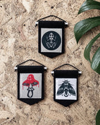 Handmade Mini Linocut Banners