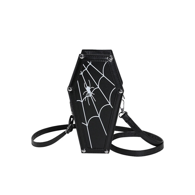 Spider Web Coffin Shoulder Bag