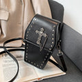 Gothic Cross Studded Crossbody Bag