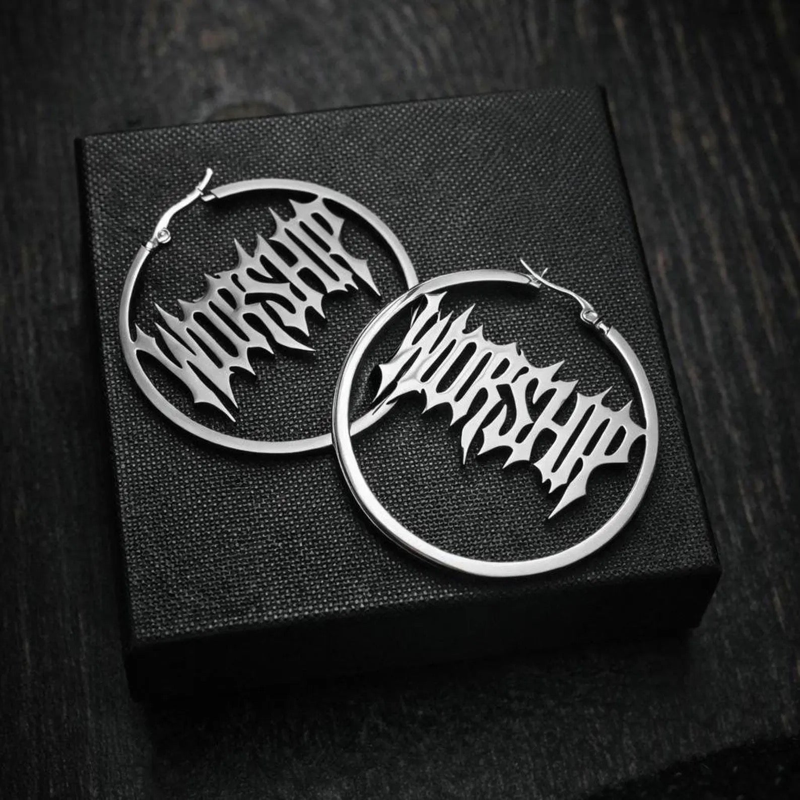 Worship Hoop Earrings