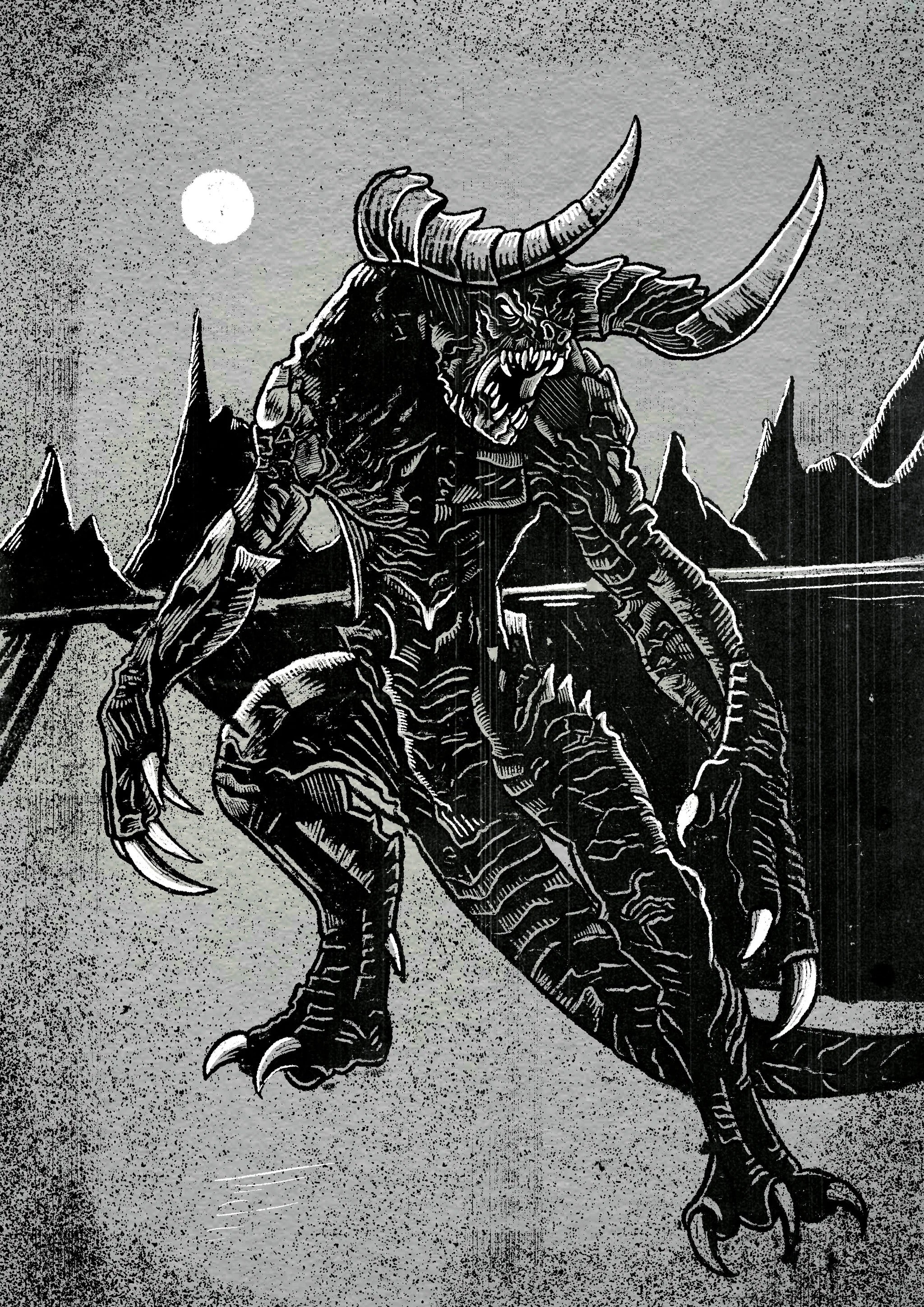 Deathclaw Fallout Inspired Art Print