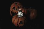 Sterling Silver Jack O’Lantern Pumpkin Pendant