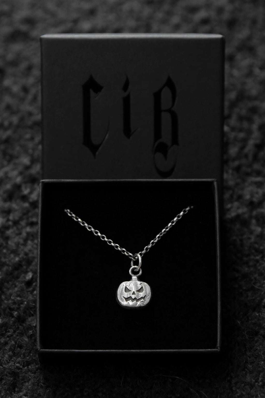 Sterling Silver Jack O’Lantern Pumpkin Pendant