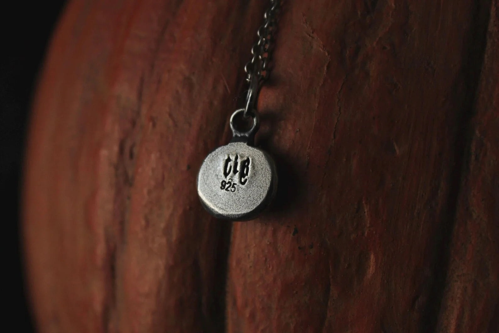 Sterling Silver Jack O’Lantern Pumpkin Pendant