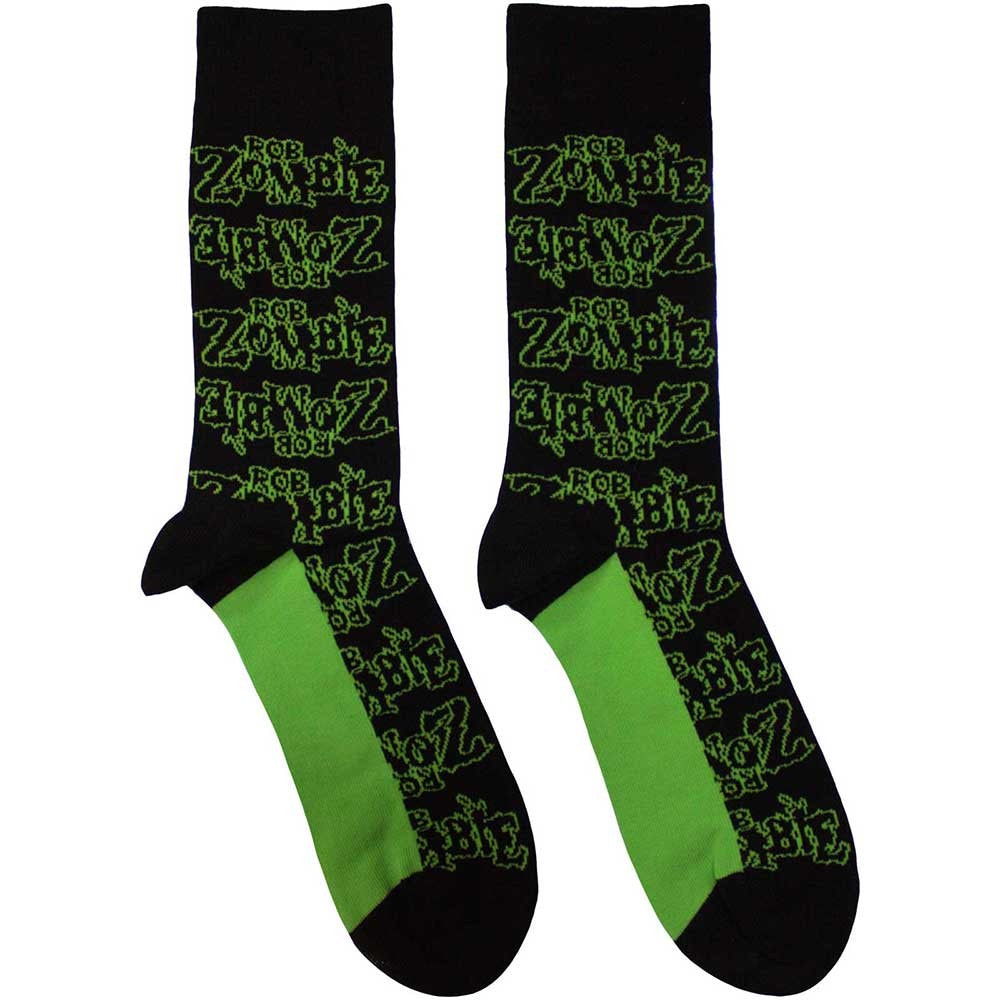 Rob Zombie Logo Repeat Socks
