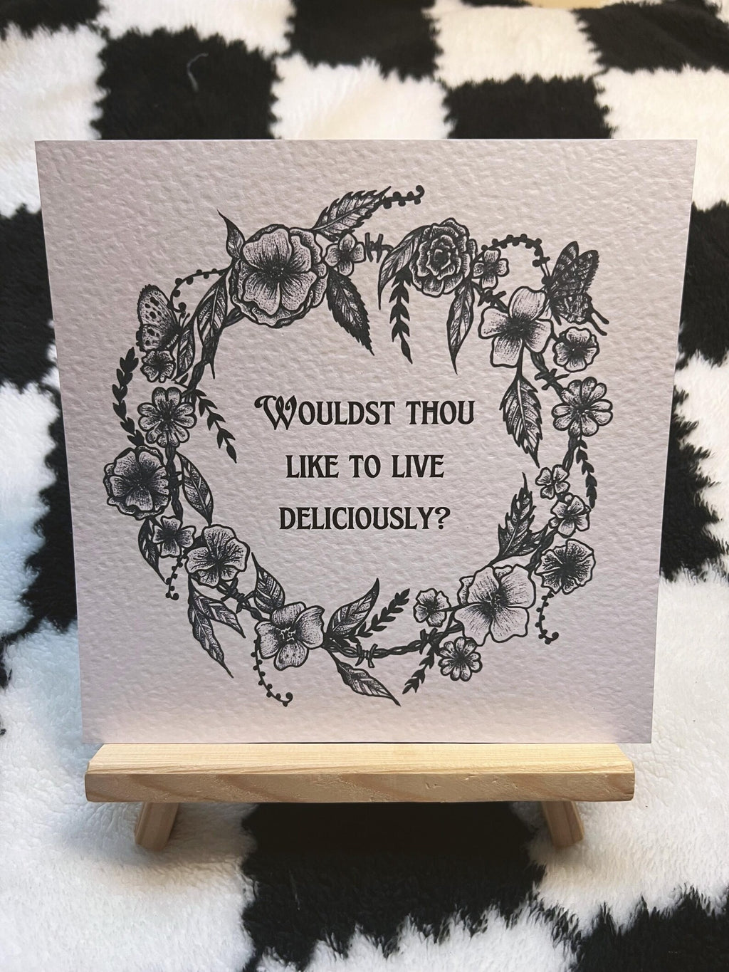 Live Deliciously Sqaure Print