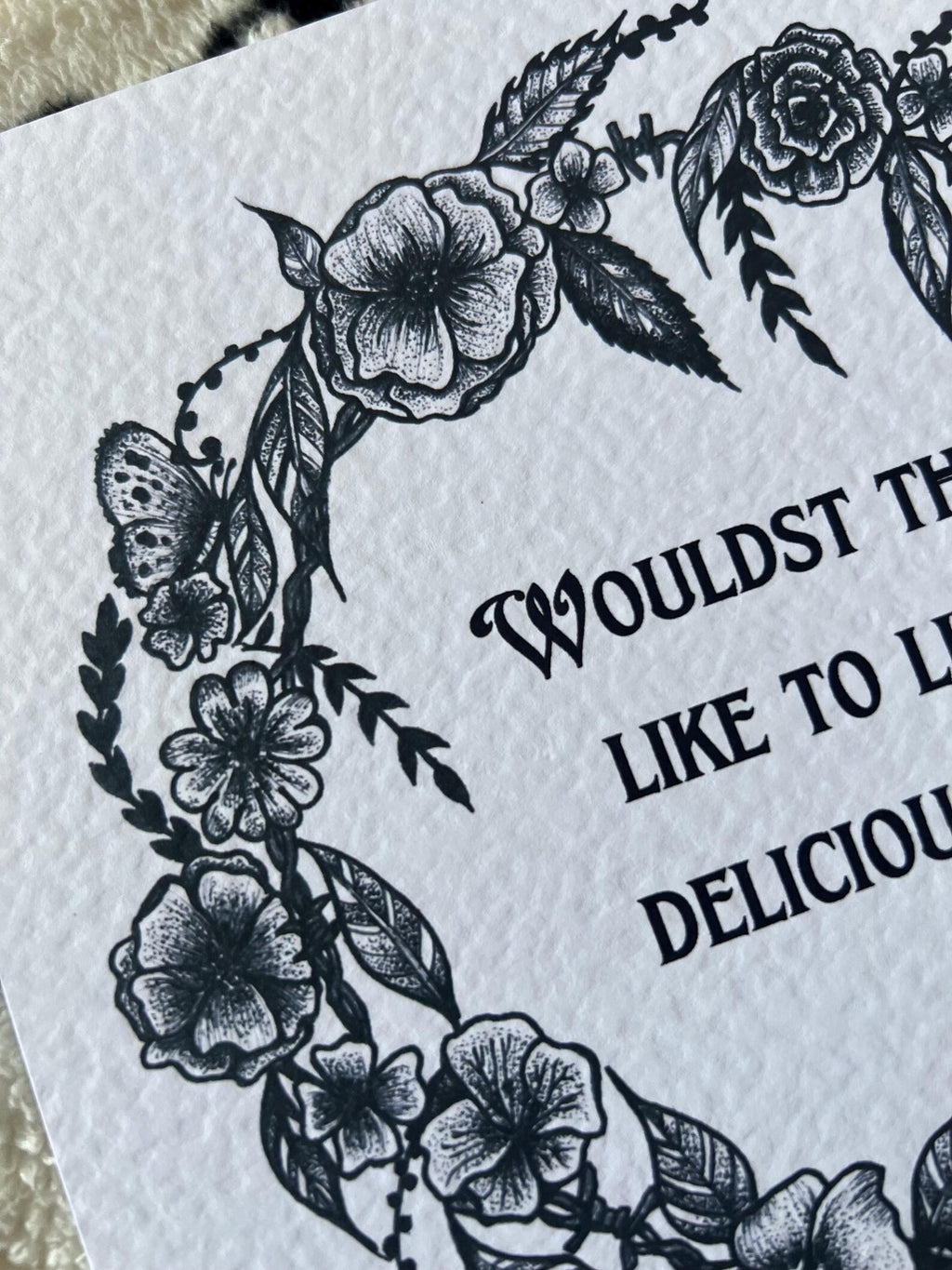 Live Deliciously Sqaure Print