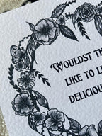 Live Deliciously Sqaure Print