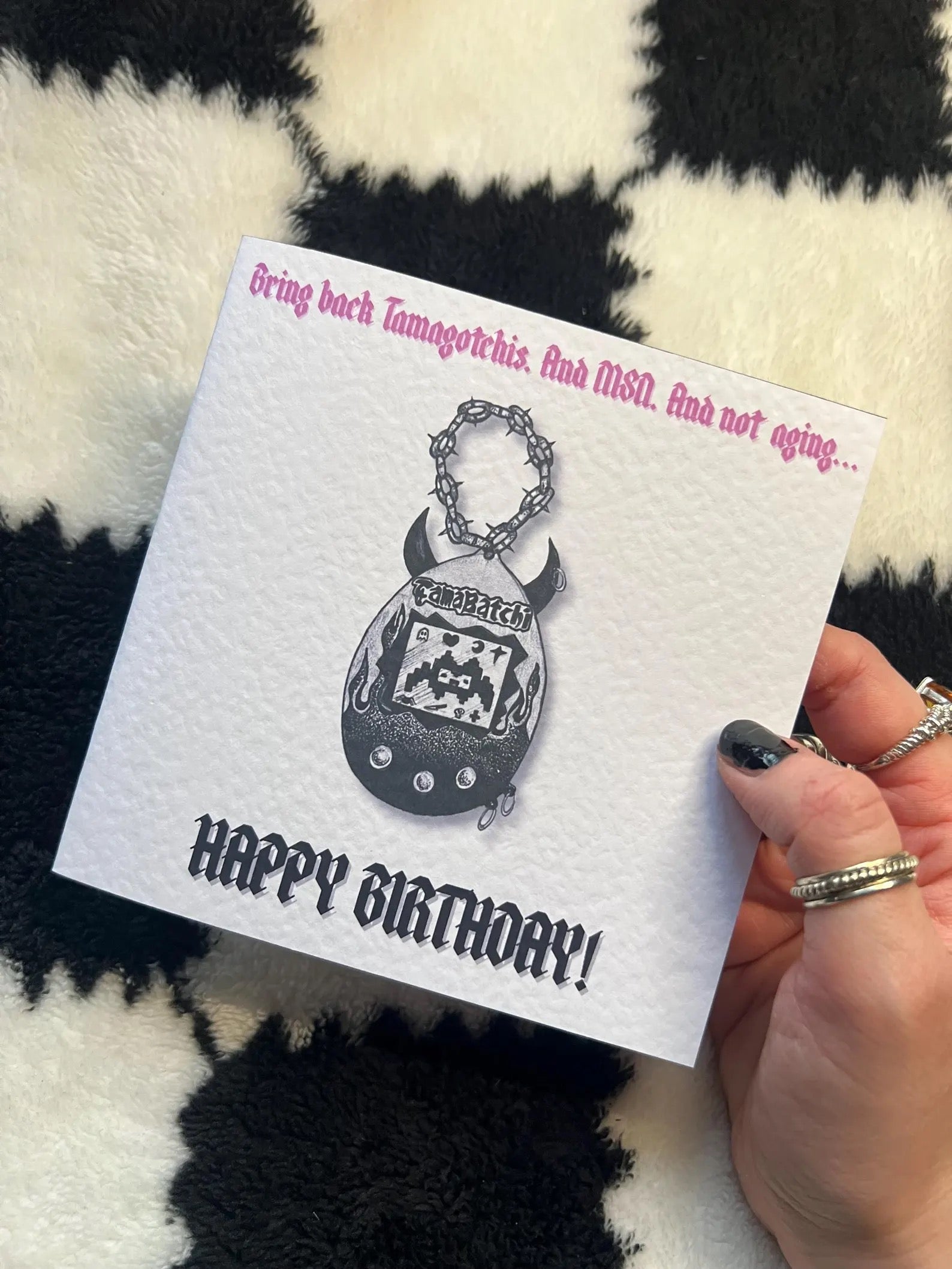 Tamagotchi Birthday Greetings Card