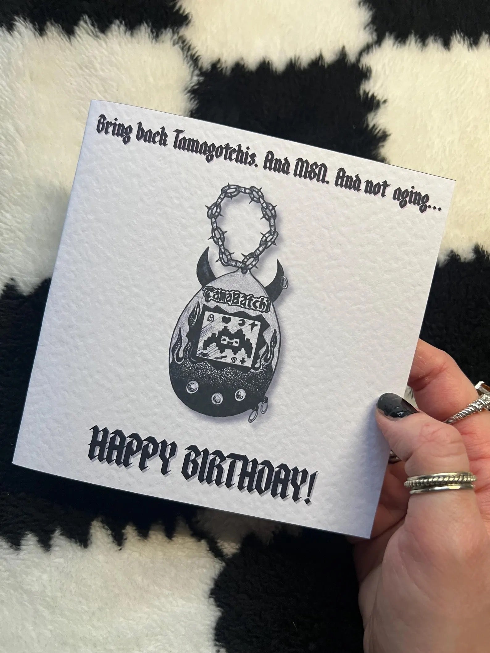 Tamagotchi Birthday Greetings Card