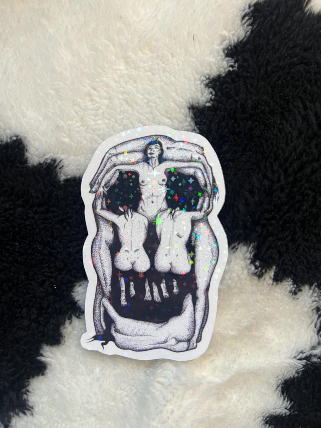 Dali Skull Shiny Sticker
