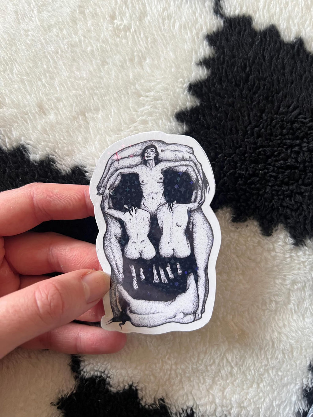 Dali Skull Shiny Sticker
