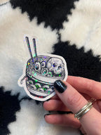 Skull Ramen Shiny Sticker