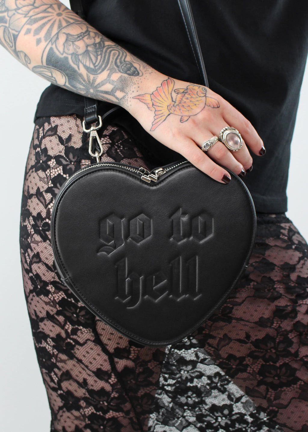 Go To Hell Heart Bag