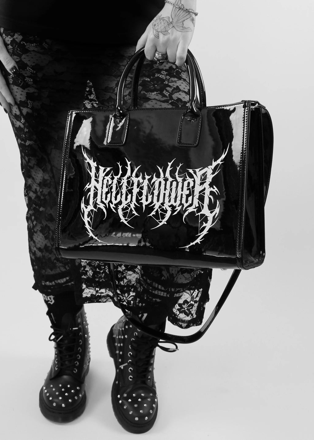 Guttural Patent Tote Bag