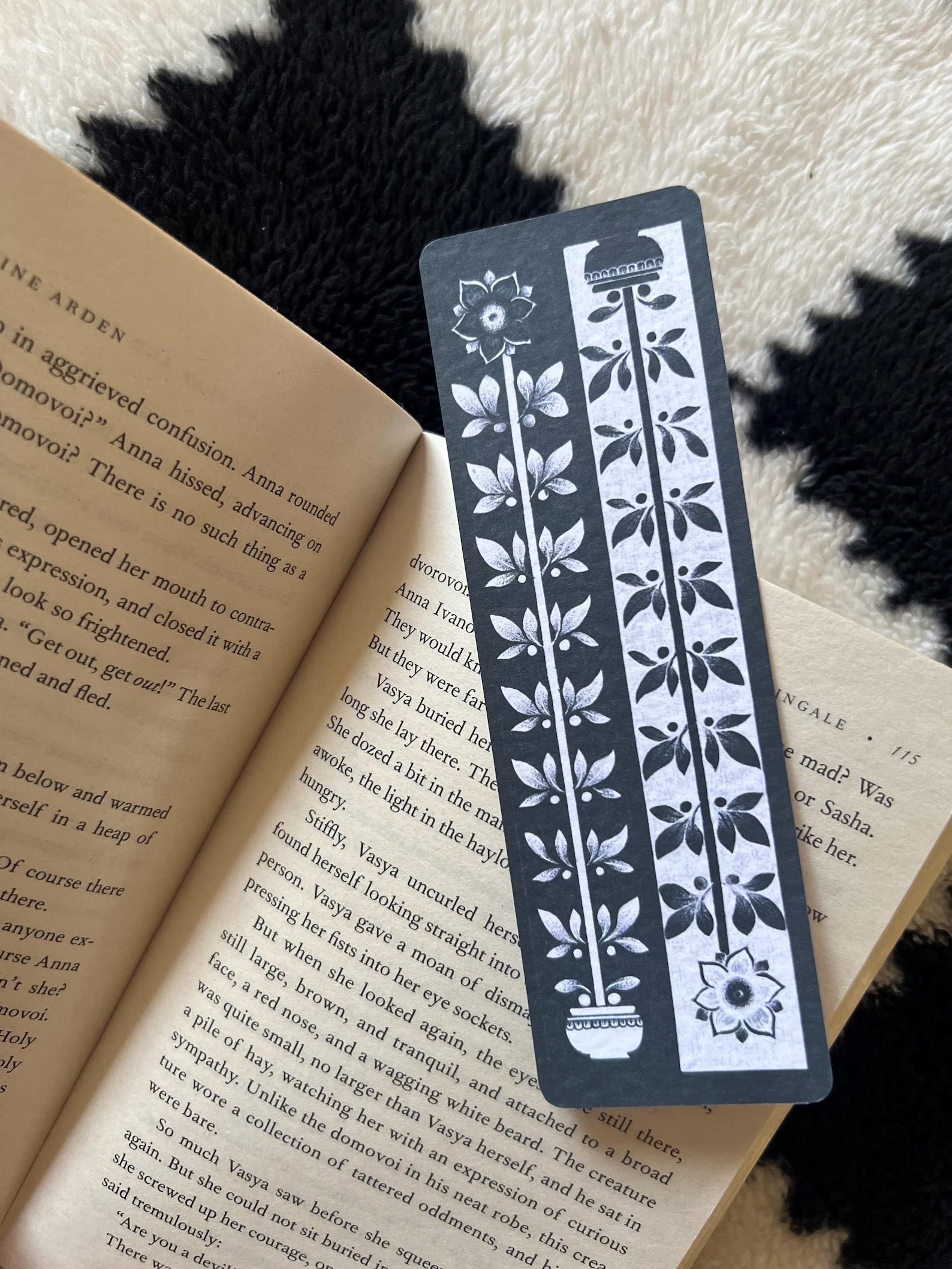Floral Ornamental Illustration Bookmark