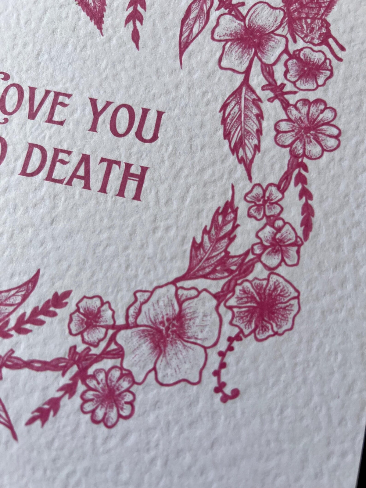 Love You To Death Square Print