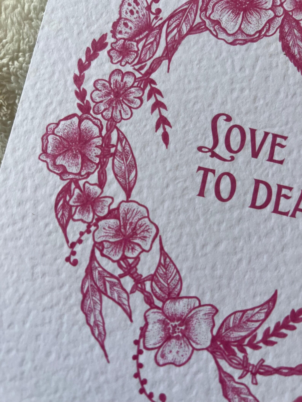 Love You To Death Square Print
