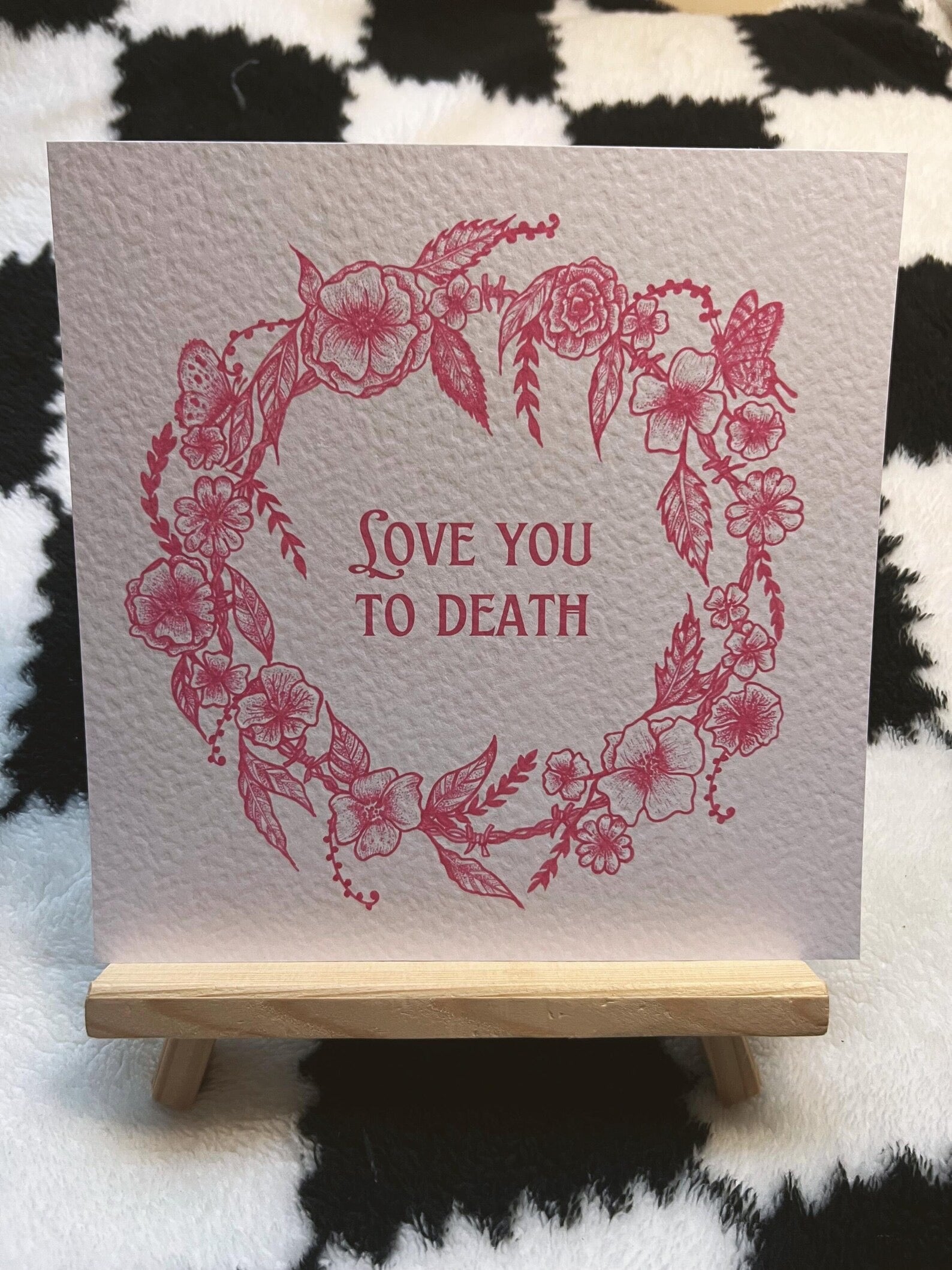Love You To Death Square Print