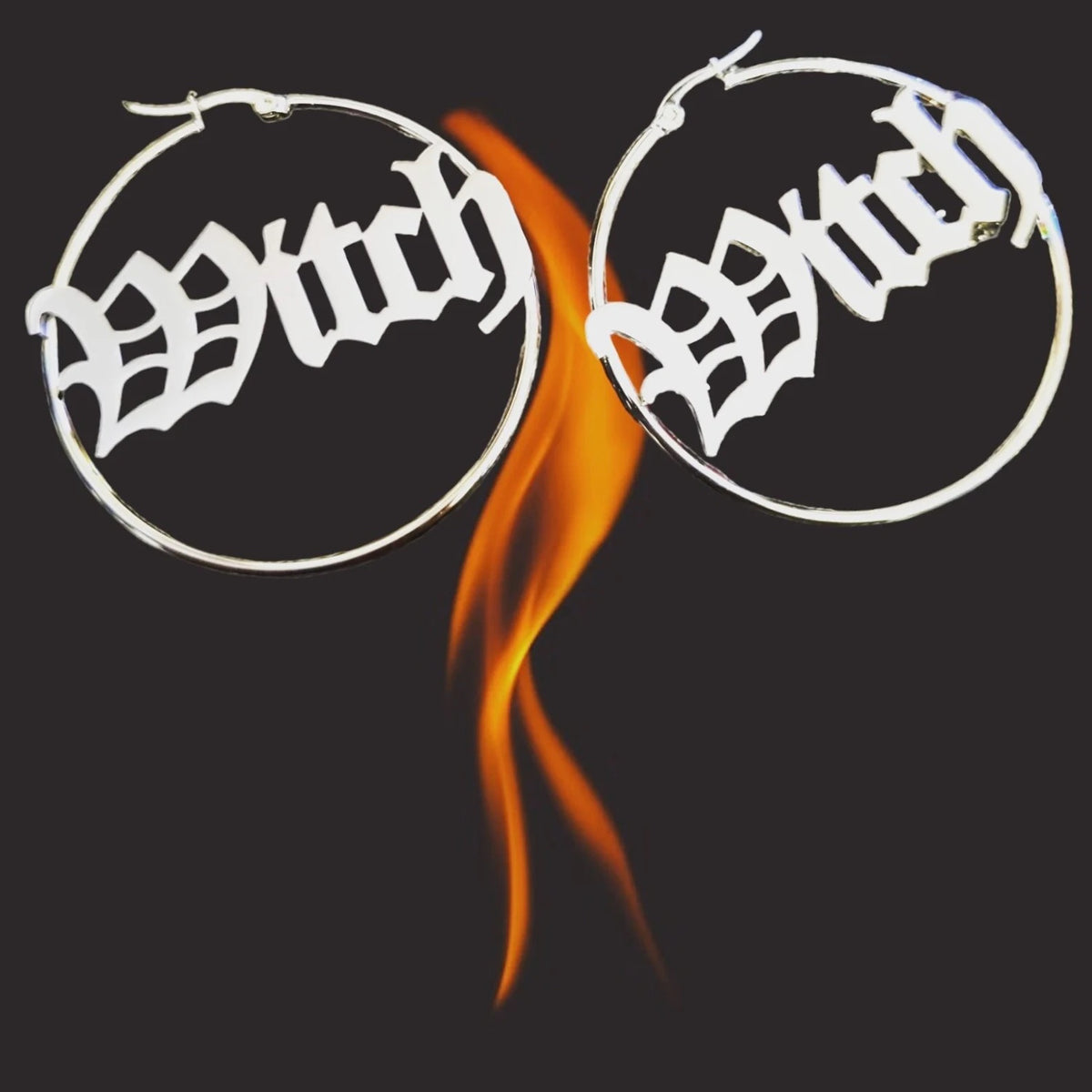 Witch Hoop Earrings