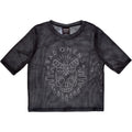 Bad Omens Moth Skull Mesh Crop